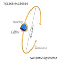 TXZ265- Deep Blue Glass Stone Bracelet