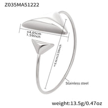 Silver 18k gold plated irregular geometric bangle: triangle design 6.6cm inner diameter 13.5g weight