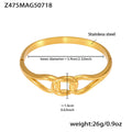 Z475 Golden Double Ring Geometric Bracelet