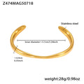 Z474 Gold Geometric Opening Bracelet