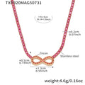 Necklace / Rose Red Zircon