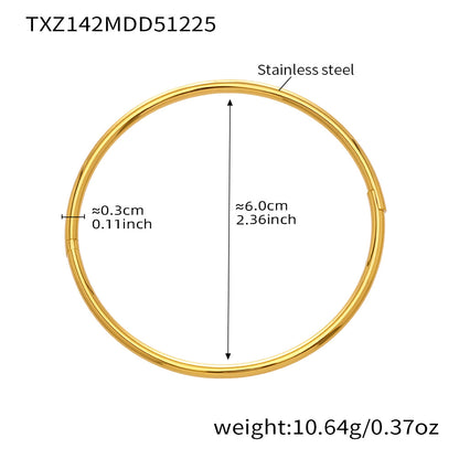 Gold 18k gold plated thin open bangle: 6.0cm inner diameter 10.64g weight
