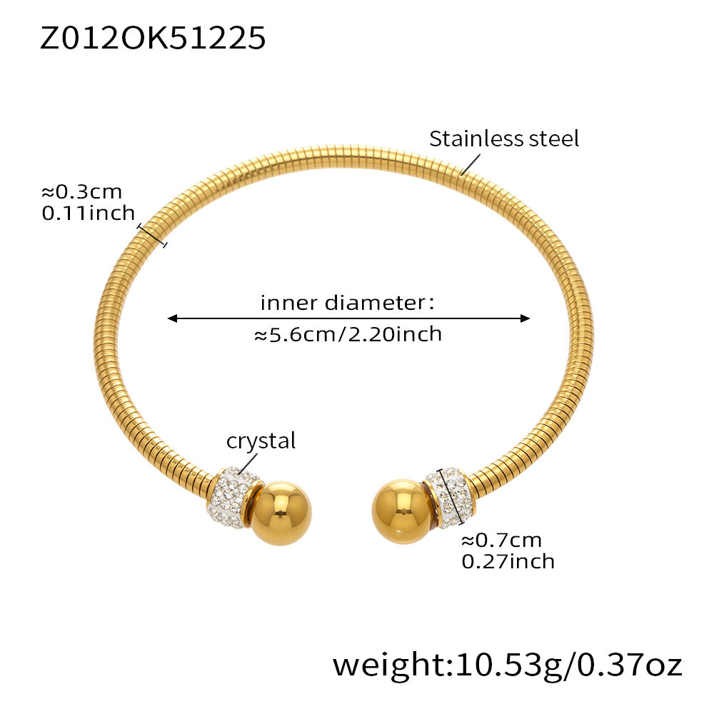 Gold 18k gold plated thin open bangle: 5.6cm inner diameter 10.53g weight