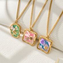 Custom Enamel Floral Necklace Manufacturing | 316L Stainless Steel OEM Jewelry