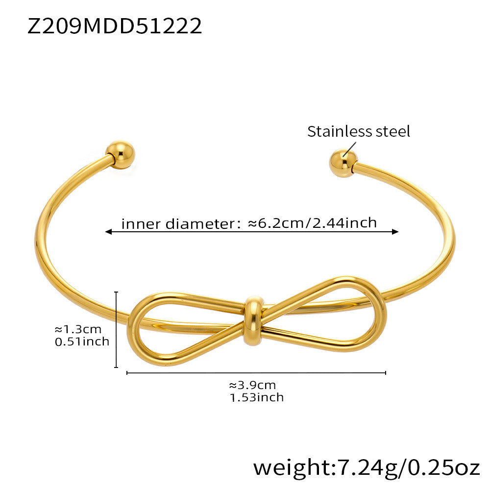 316L Stainless Steel Minimalist Geometric Open Bangle Set
