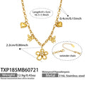 Necklace / Floral Butterfly Gold / 5cm
