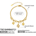 Bracelet / Teardrop Zircon  Gold / 5cm