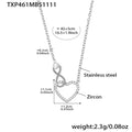 Steel Color / Necklace 42cm + 5cm Ext.