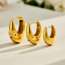316L Stainless Steel 18K PVD Gold U-Shaped Earrings