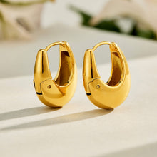 316L Stainless Steel 18K PVD Gold U-Shaped Earrings