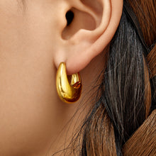 316L Stainless Steel 18K PVD Gold U-Shaped Earrings