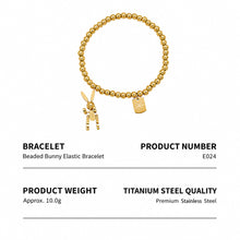 316L Stainless Steel 18K PVD Gold Floral Bracelet