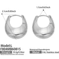 316L Stainless Steel 18K PVD Gold U-Shaped Earrings