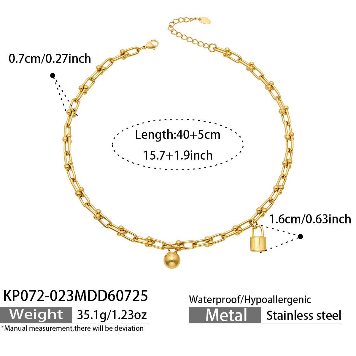 316L Stainless Steel 18K PVD Gold Geometric Pendant Necklace Set made with 316L stainless steel and 18K PVD gold finish for wholesale jewelry buyers - image 10