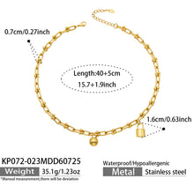 316L Stainless Steel 18K PVD Gold Geometric Pendant Necklace Set made with 316L stainless steel and 18K PVD gold finish for wholesale jewelry buyers - image 10