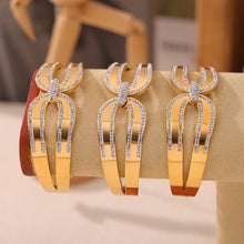 316L Stainless Steel 18K PVD Gold Double Layer Zircon Bangle made with 316L stainless steel and 18K PVD gold finish for wholesale jewelry buyers - image 10