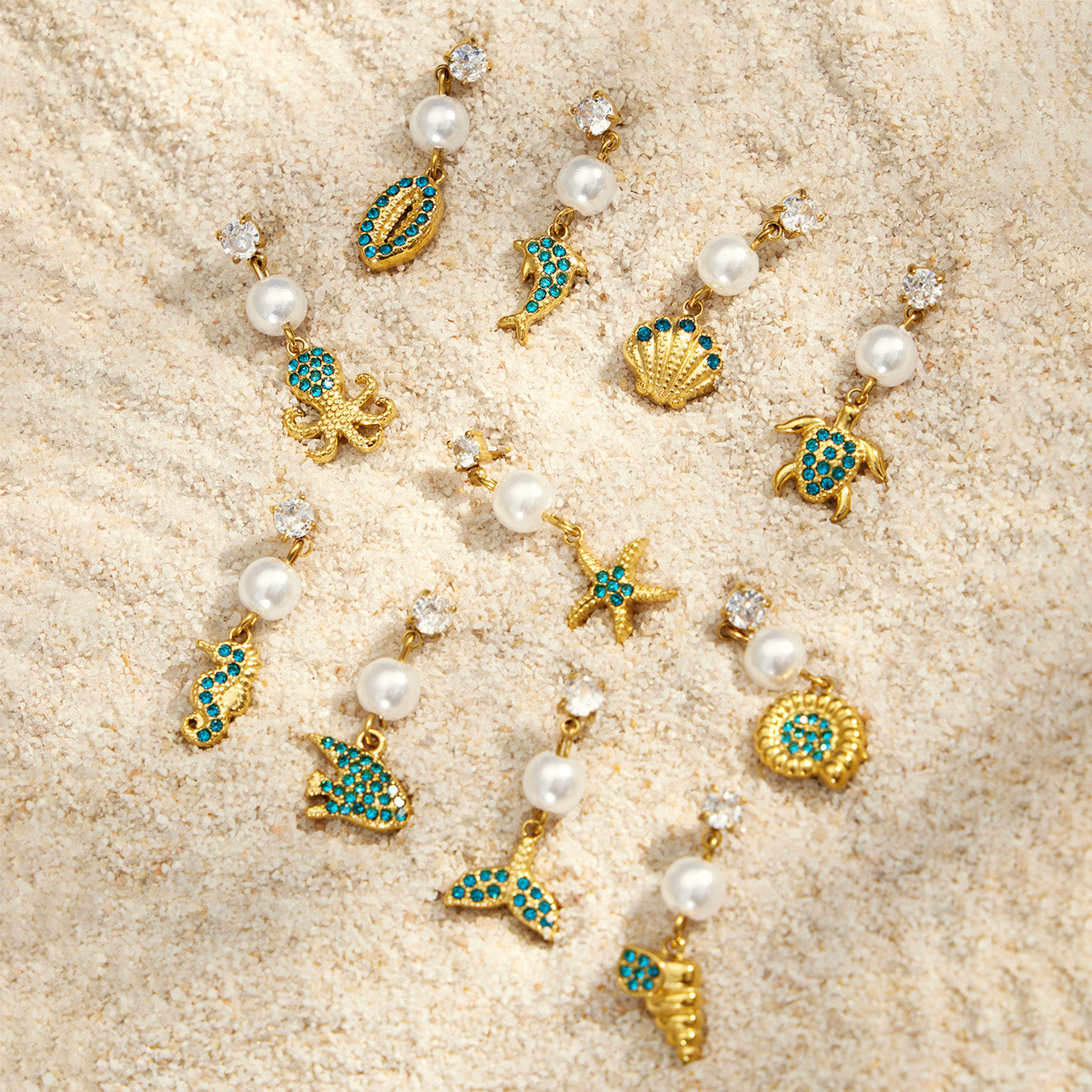 316L Stainless Steel 18K PVD Gold Ocean Series Earrings made with 316L stainless steel and 18K PVD gold finish for wholesale jewelry buyers - image 15