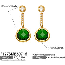 316L Stainless Steel 18K PVD Gold Colorful Glass Stone Earrings made with 316L stainless steel and 18K PVD gold finish for wholesale jewelry buyers - image 15