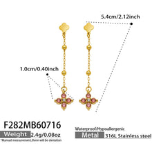 316L Stainless Steel 18K PVD Gold Clover Zircon Earrings made with 316L stainless steel and 18K PVD gold finish for wholesale jewelry buyers - image 15