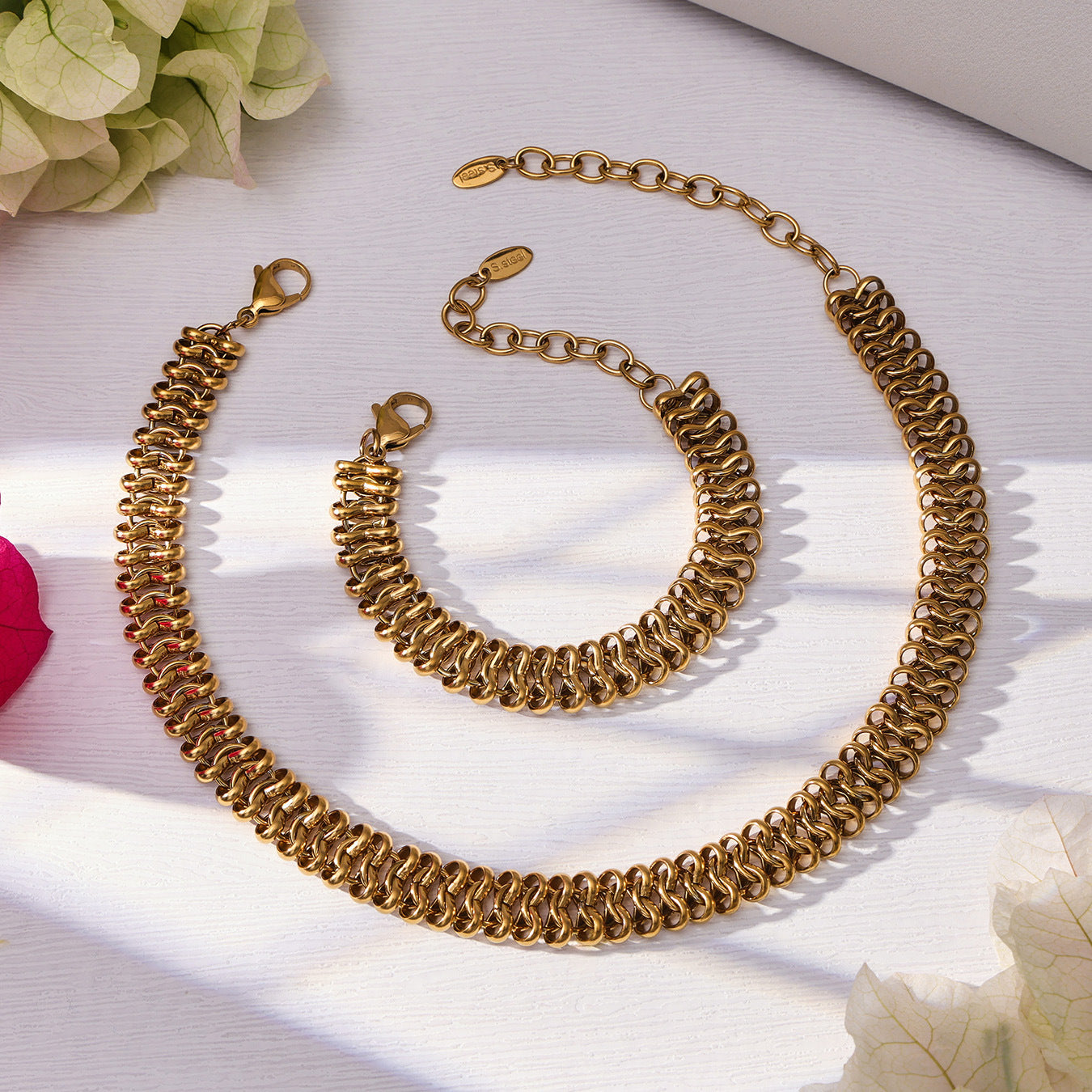 316L Stainless Steel Fashion Stackable Chunky Cuban Link Chain Bracelet - Image 15