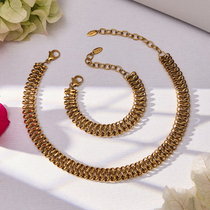 316L Stainless Steel Fashion Stackable Chunky Cuban Link Chain Bracelet - Image 15