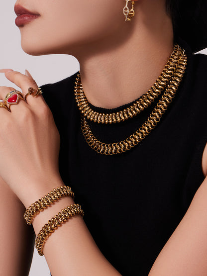 316L Stainless Steel Fashion Stackable Chunky Cuban Link Chain Bracelet - Image 16