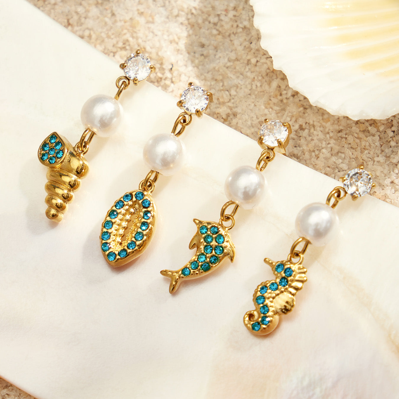 316L Stainless Steel 18K PVD Gold Ocean Series Earrings made with 316L stainless steel and 18K PVD gold finish for wholesale jewelry buyers - image 16