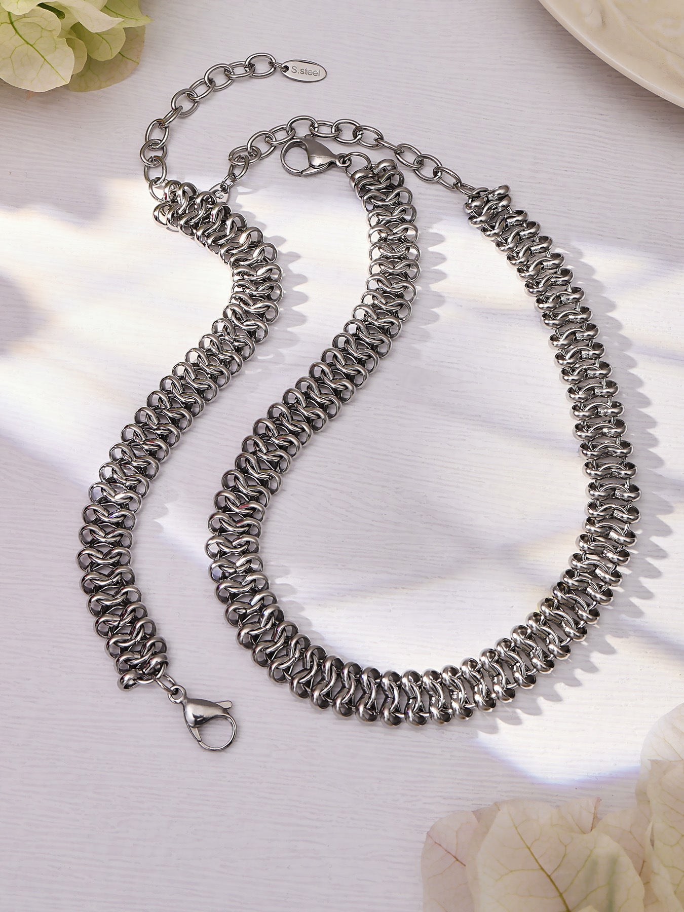 316L Stainless Steel Fashion Stackable Chunky Cuban Link Chain Bracelet - Image 17