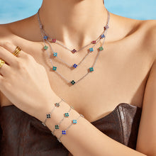 316L Stainless Steel 18K PVD Gold Clover Zircon Necklace and Bracelet Collection made with 316L stainless steel and 18K PVD gold finish for wholesale jewelry buyers - image 17
