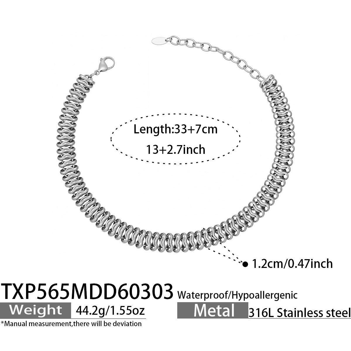 316L Stainless Steel Fashion Stackable Chunky Cuban Link Chain Bracelet - Image 18