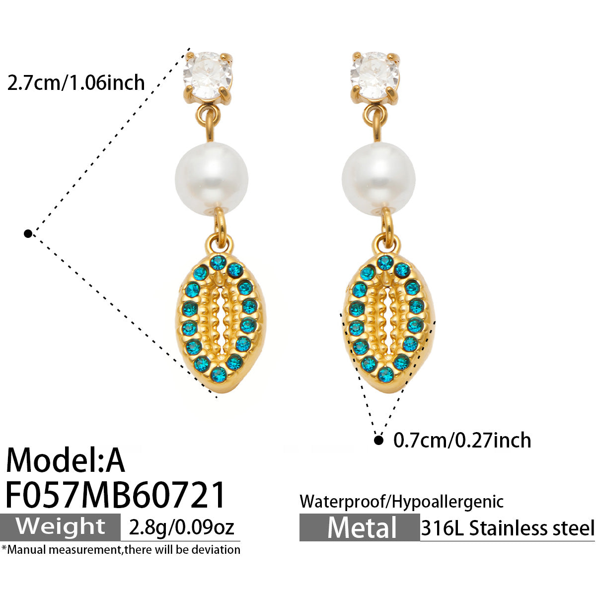 316L Stainless Steel 18K PVD Gold Ocean Series Earrings made with 316L stainless steel and 18K PVD gold finish for wholesale jewelry buyers - image 19