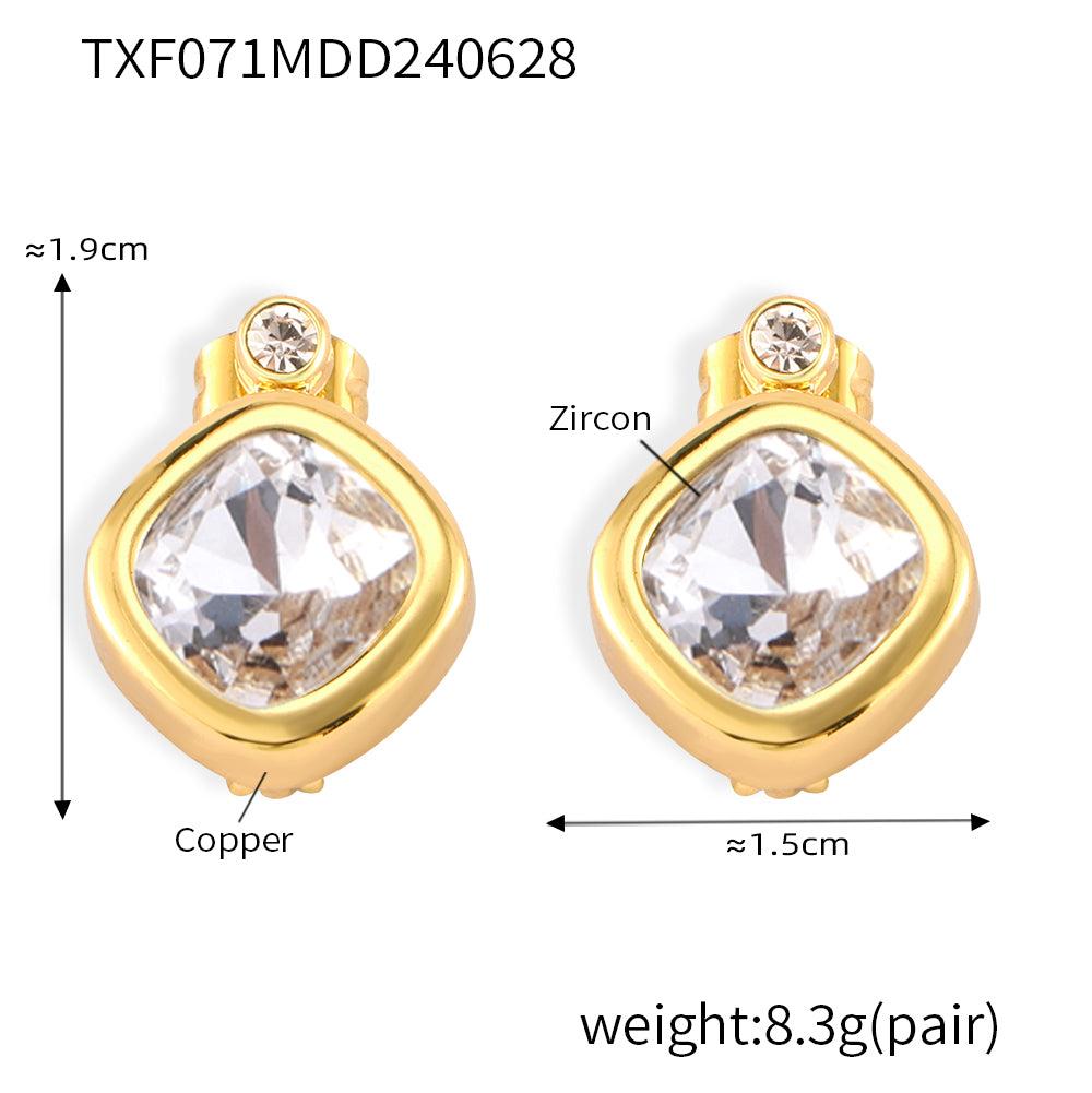 Colorful zircon earrings in gold