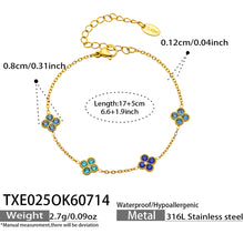 316L Stainless Steel 18K PVD Gold Clover Zircon Necklace and Bracelet Collection made with 316L stainless steel and 18K PVD gold finish for wholesale jewelry buyers - image 20