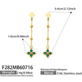 Blue-Green CZ Gold / Earrings