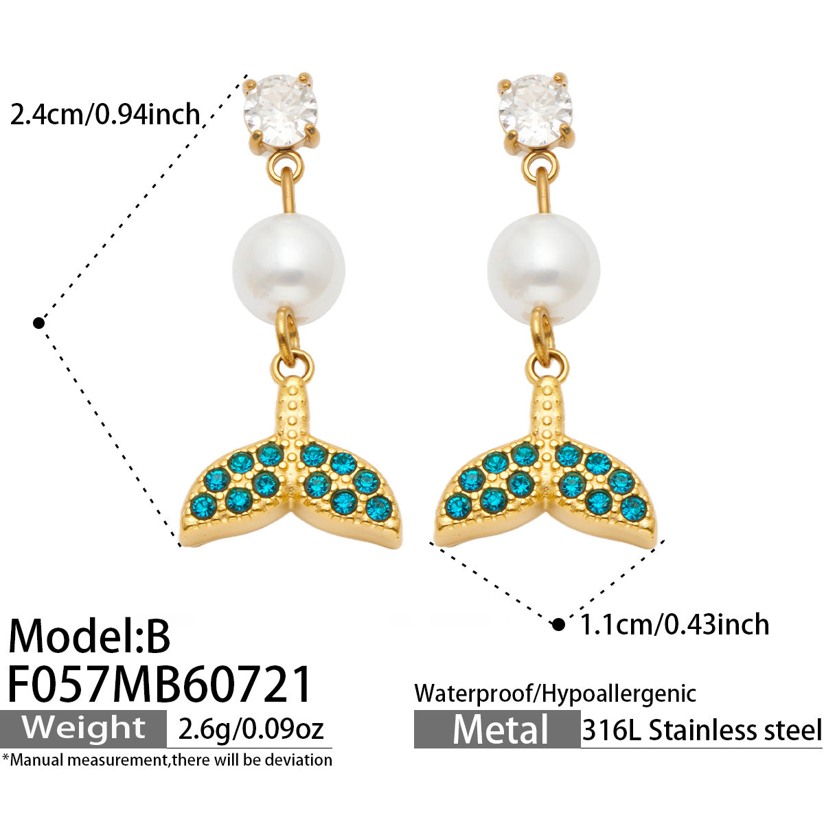 316L Stainless Steel 18K PVD Gold Ocean Series Earrings made with 316L stainless steel and 18K PVD gold finish for wholesale jewelry buyers - image 21