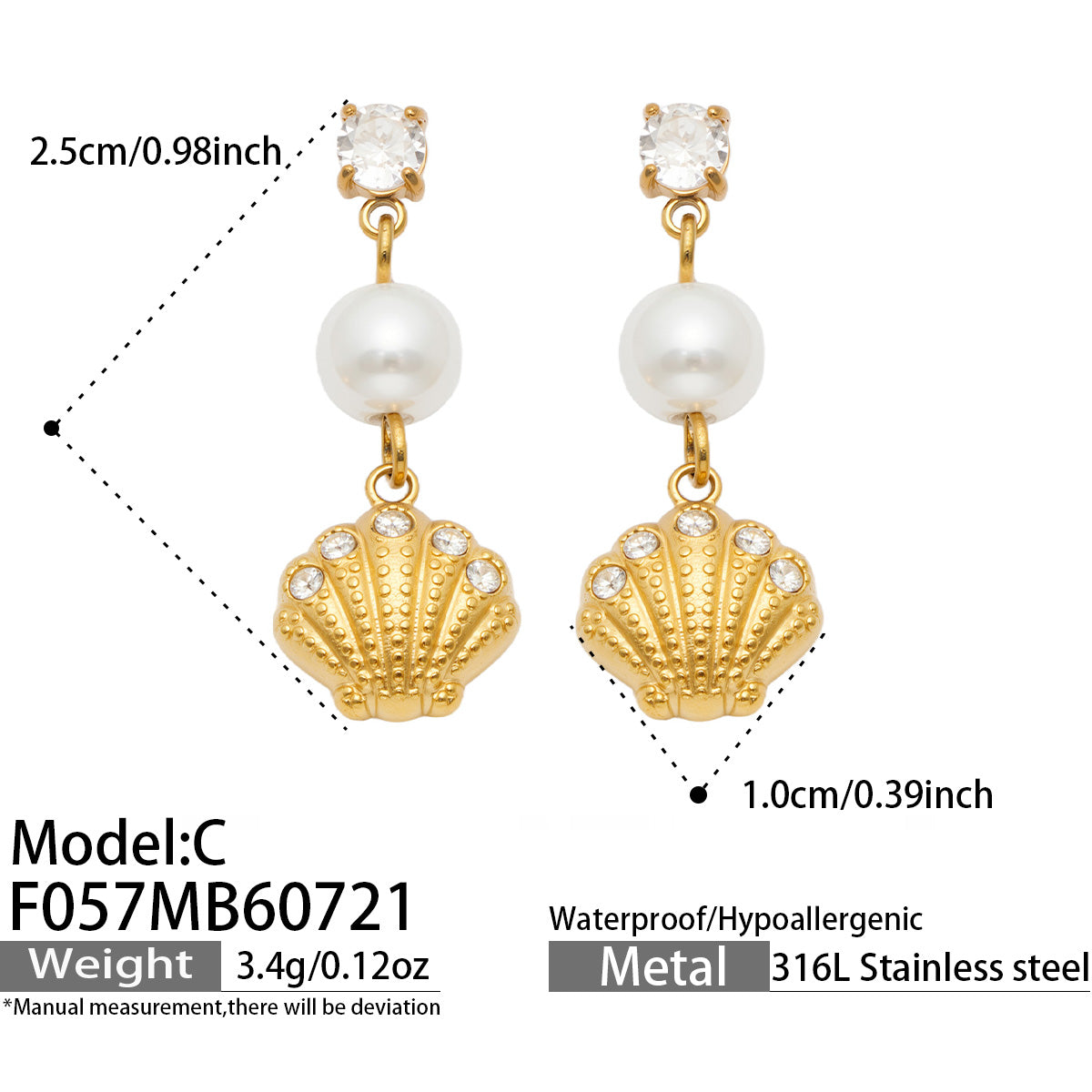 316L Stainless Steel 18K PVD Gold Ocean Series Earrings made with 316L stainless steel and 18K PVD gold finish for wholesale jewelry buyers - image 22