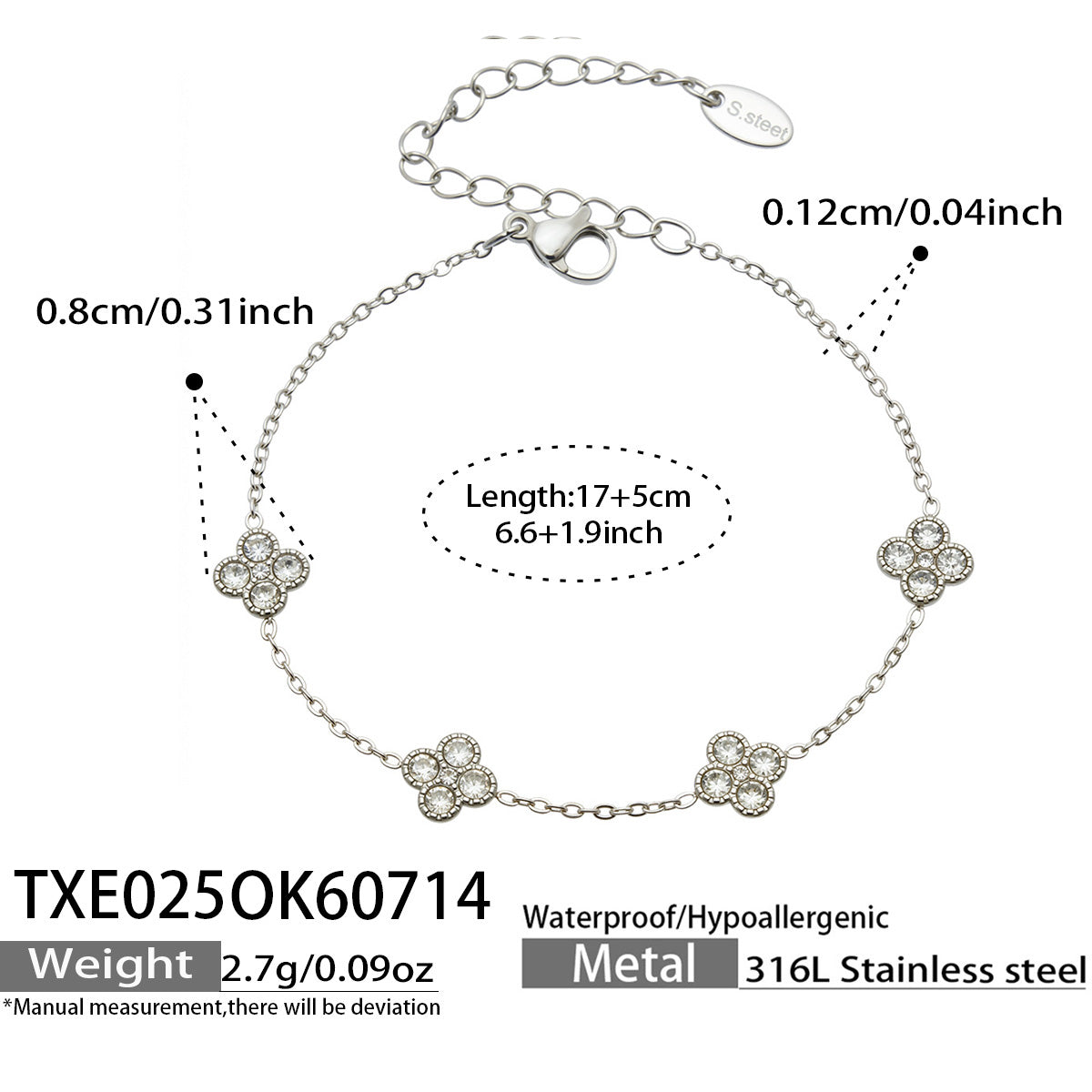 316L Stainless Steel 18K PVD Gold Clover Zircon Necklace and Bracelet Collection made with 316L stainless steel and 18K PVD gold finish for wholesale jewelry buyers - image 22