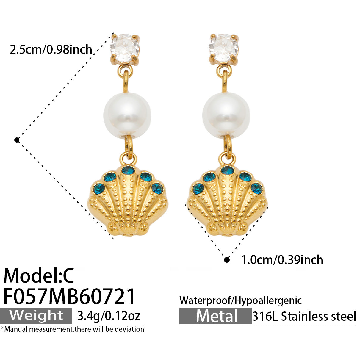 316L Stainless Steel 18K PVD Gold Ocean Series Earrings made with 316L stainless steel and 18K PVD gold finish for wholesale jewelry buyers - image 23