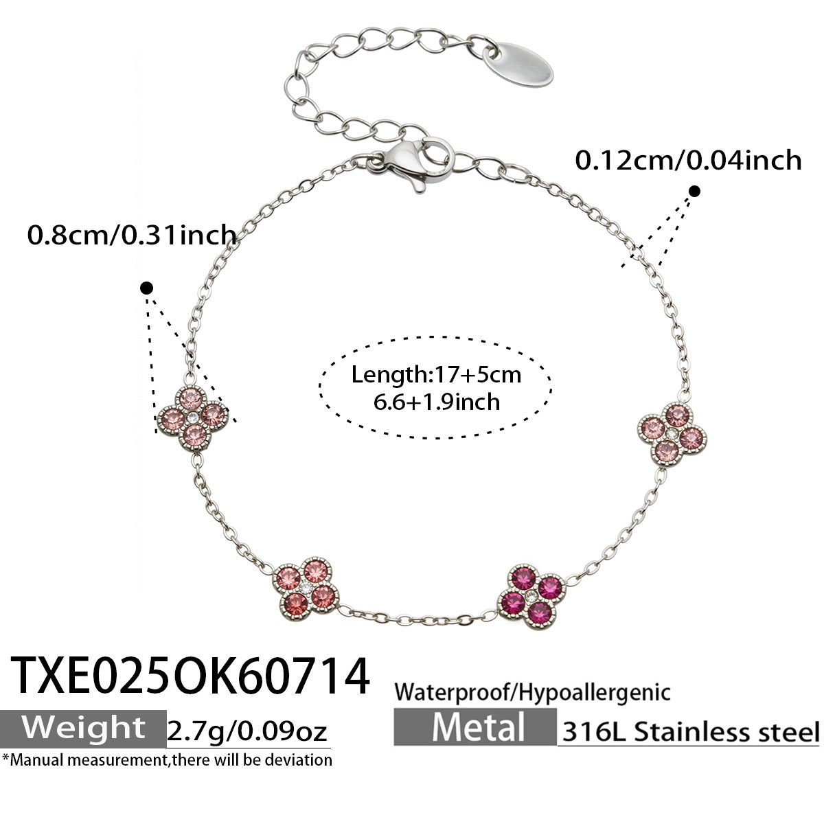 316L Stainless Steel 18K PVD Gold Clover Zircon Necklace and Bracelet Collection made with 316L stainless steel and 18K PVD gold finish for wholesale jewelry buyers - image 23