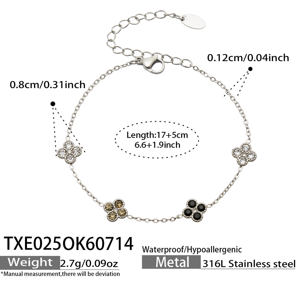 316L Stainless Steel 18K PVD Gold Clover Zircon Necklace and Bracelet Collection made with 316L stainless steel and 18K PVD gold finish for wholesale jewelry buyers - image 24