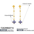 Sapphire Blue CZ Gold / Earrings
