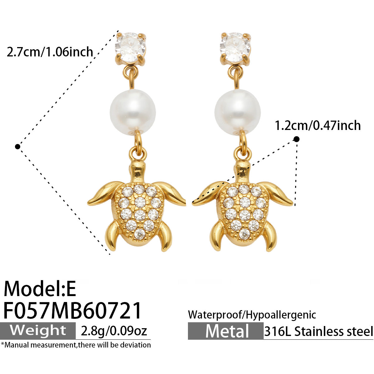 316L Stainless Steel 18K PVD Gold Ocean Series Earrings made with 316L stainless steel and 18K PVD gold finish for wholesale jewelry buyers - image 26