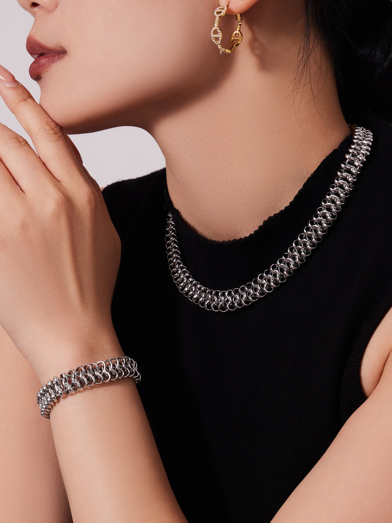 316L Stainless Steel Fashion Stackable Chunky Cuban Link Chain Bracelet - Image 27