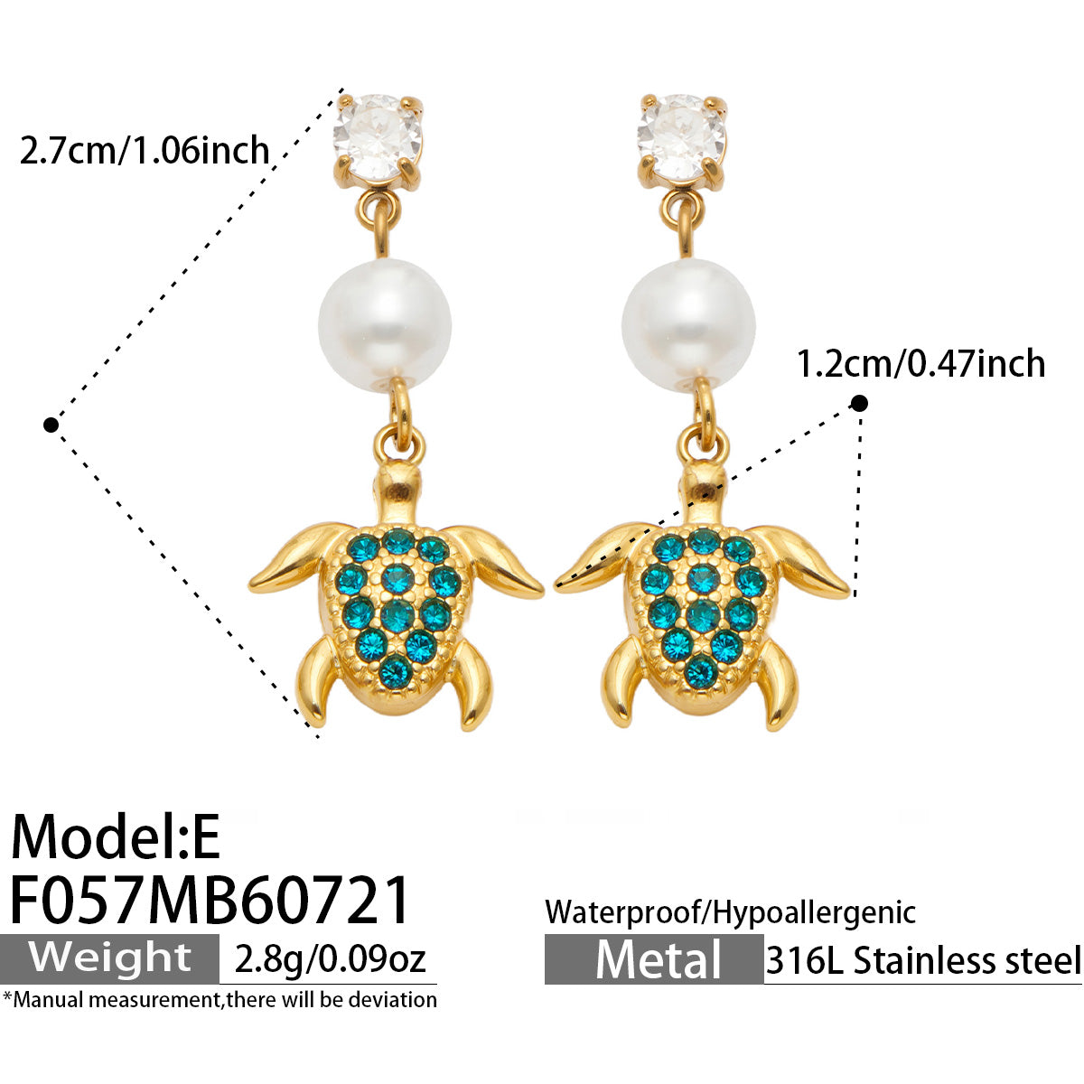 316L Stainless Steel 18K PVD Gold Ocean Series Earrings made with 316L stainless steel and 18K PVD gold finish for wholesale jewelry buyers - image 27