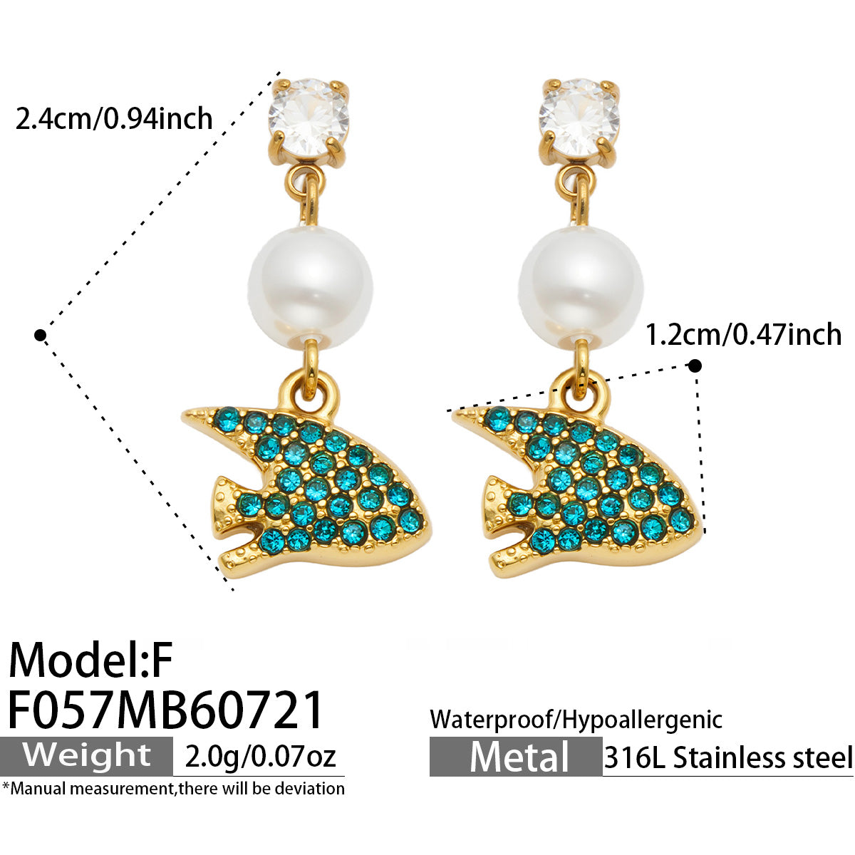 316L Stainless Steel 18K PVD Gold Ocean Series Earrings made with 316L stainless steel and 18K PVD gold finish for wholesale jewelry buyers - image 29
