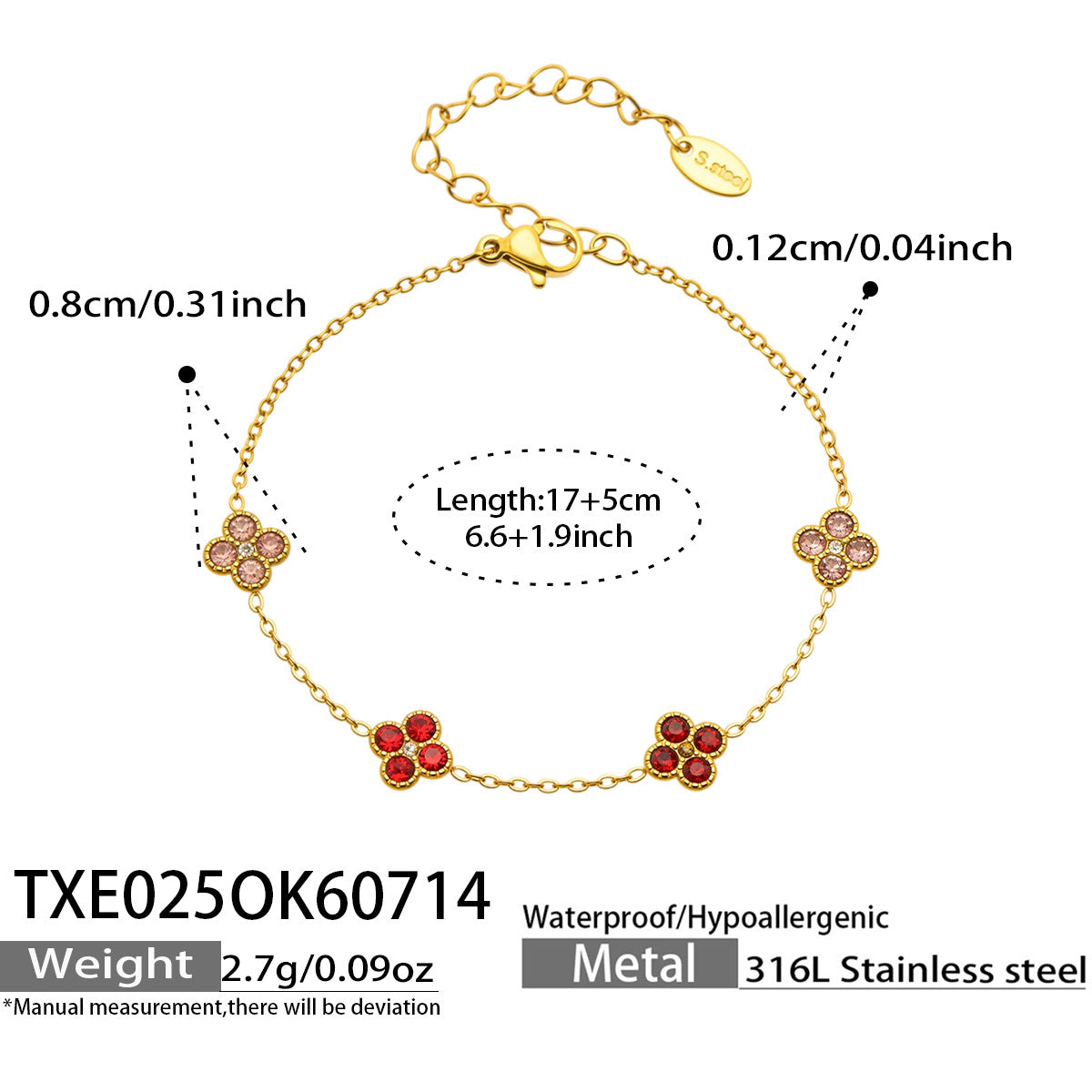 316L Stainless Steel 18K PVD Gold Clover Zircon Necklace and Bracelet Collection made with 316L stainless steel and 18K PVD gold finish for wholesale jewelry buyers - image 30
