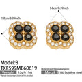 Style B Black Grey Zircon Gold Earrings (TXF599) / Default