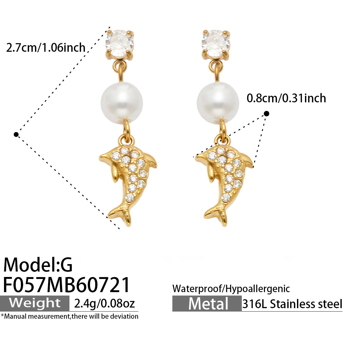 316L Stainless Steel 18K PVD Gold Ocean Series Earrings made with 316L stainless steel and 18K PVD gold finish for wholesale jewelry buyers - image 30