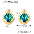 Earrings / Gold Lake Blue CZ (TXFO71B005)