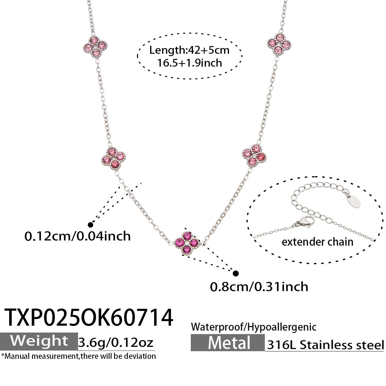 316L Stainless Steel 18K PVD Gold Clover Zircon Necklace and Bracelet Collection made with 316L stainless steel and 18K PVD gold finish for wholesale jewelry buyers - image 32